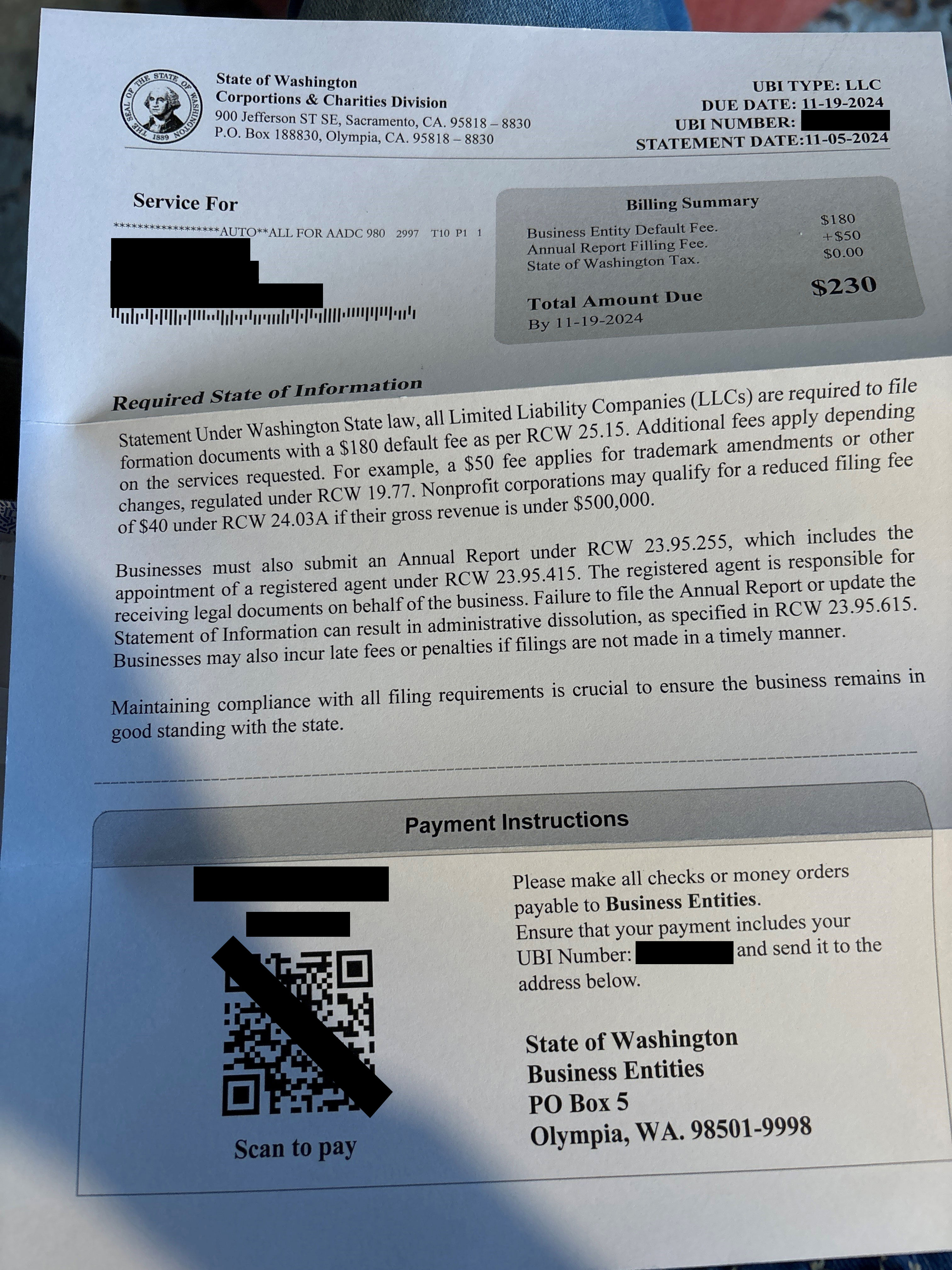 Scam alert: Fraudulent Secretary of State notices targeting